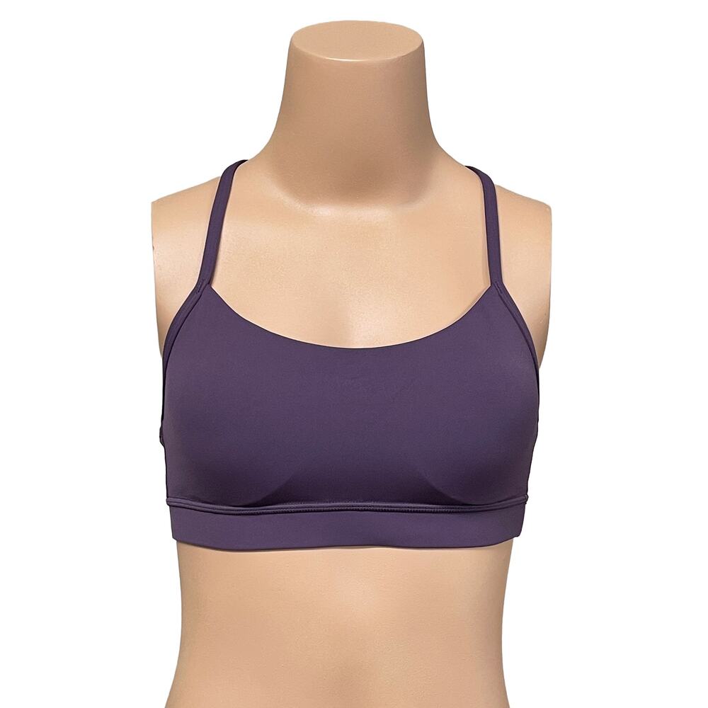 CRZ YOGA Butterluxe Y-Back Spaghetti Strap Bra Sz S New Grape Thistle Purple